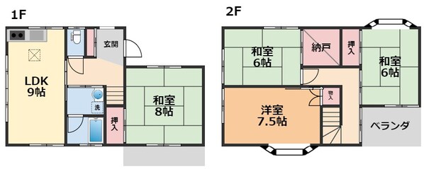 久米駅 徒歩25分 1-2階の物件間取画像